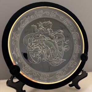 Vtg Morgantown Crystal Cassiopeia Plate Celestial Astrology Star Mythology Decor